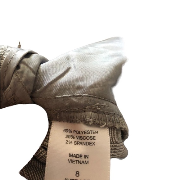 Gray plaid wide leg trousers professional Academia eclectic grandpa dress pants - Picture 9 of 9